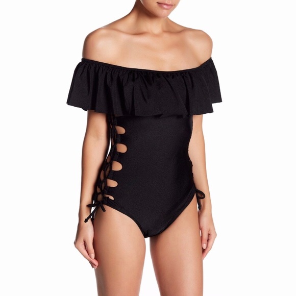 YMI Other - NWT YMI Black Off Shoulder One Piece Swimsuit 3X